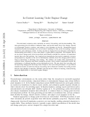 In-Context Learning Under Regime Change thumbnail