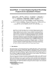 QuantMind: A Context-Engineering Based Knowledge Framework for Quantitative Finance thumbnail