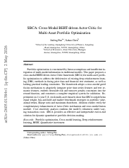 SBCA: Cross-Modal BERT-driven Actor-Critic for Multi-Asset Portfolio Optimization thumbnail