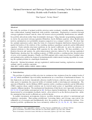 Optimal Investment and Entropy-Regularized Learning Under Stochastic Volatility Models with Portfolio Constraints thumbnail