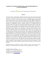 Comparative Evaluation of Modern Deep Learning Methodologies for Portfolio Optimization thumbnail